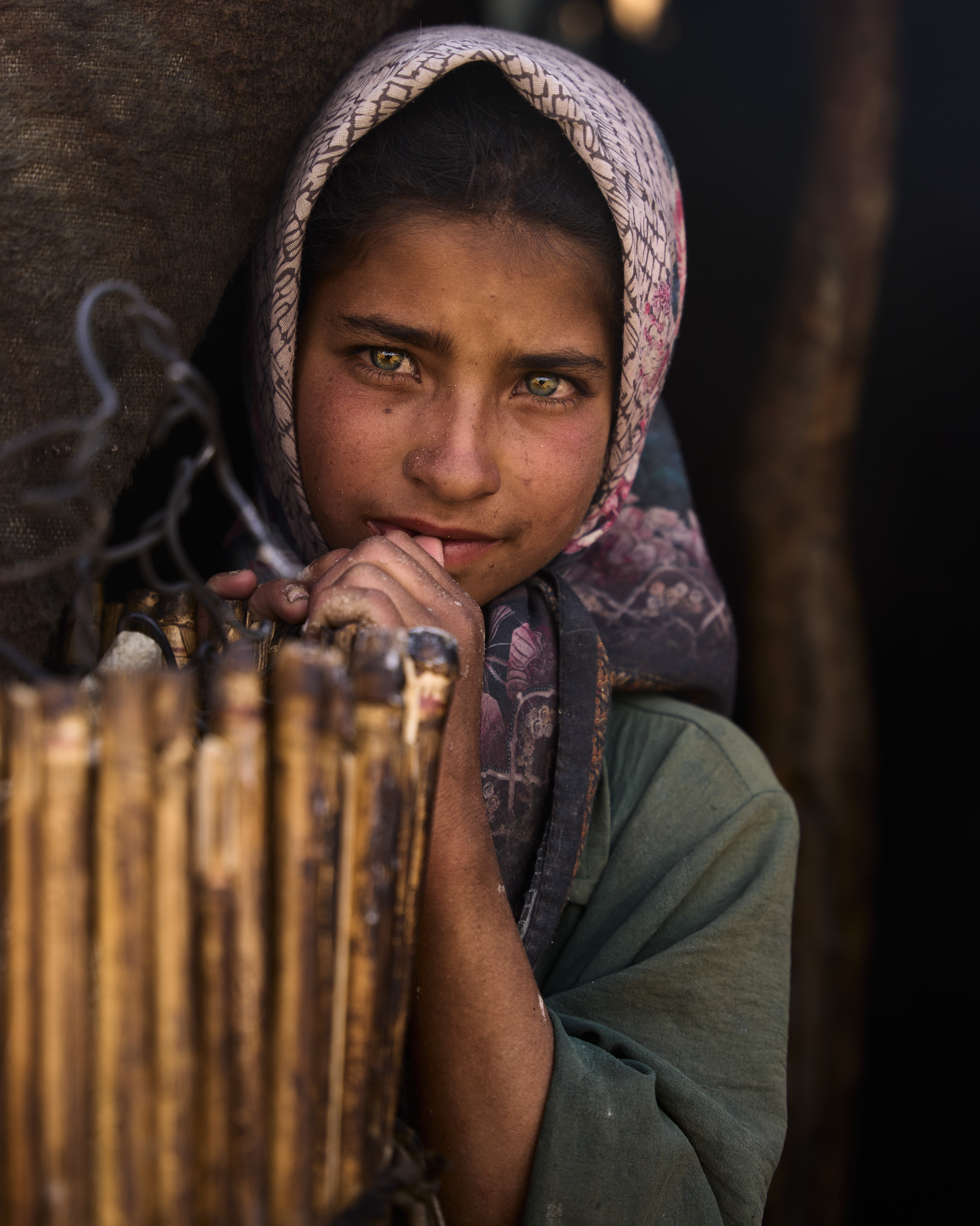 Nomadic blue eyed girl in Iran